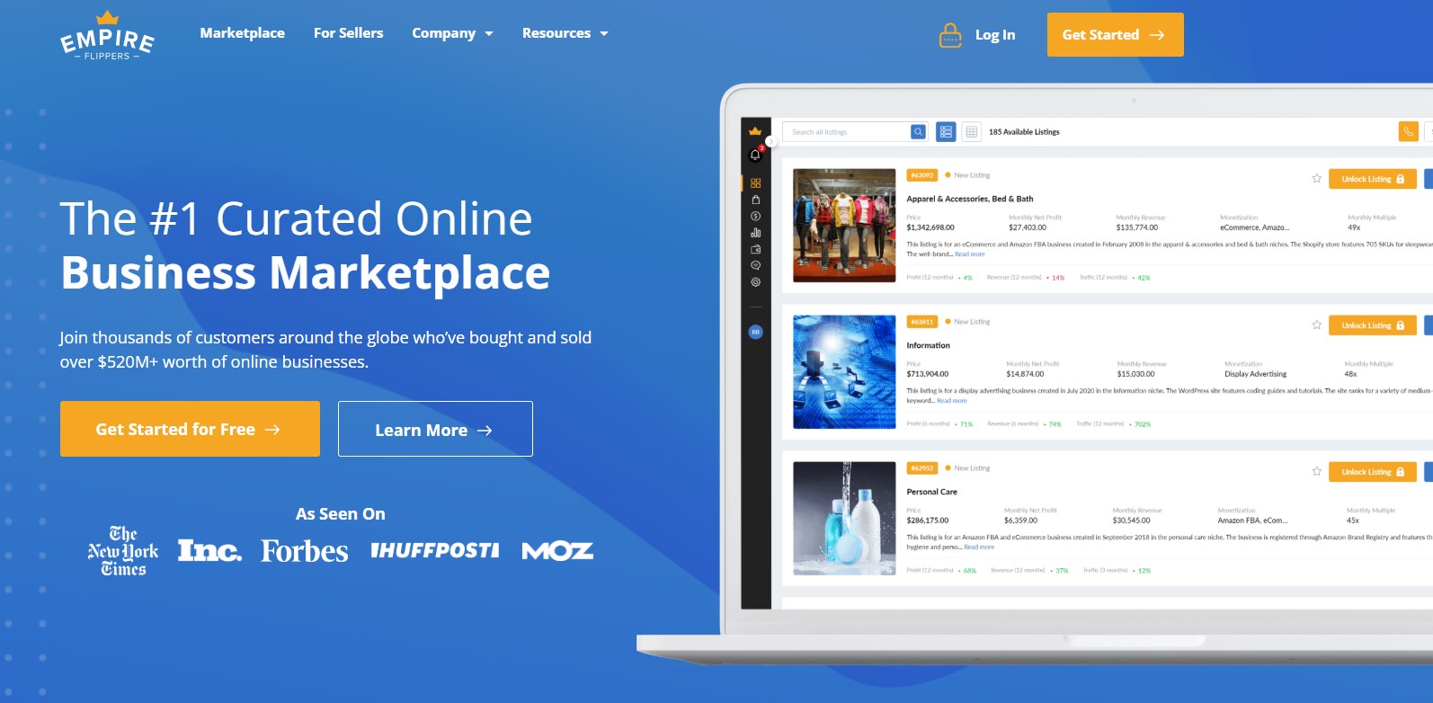 Empire Flippers is a premium M&A-style marketplace for buying and selling online businesses